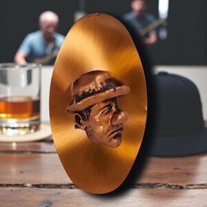 Vintage Copper & Resin Sad Clown Wall Plaque 10" Mid Century Art MCM Coppercraft